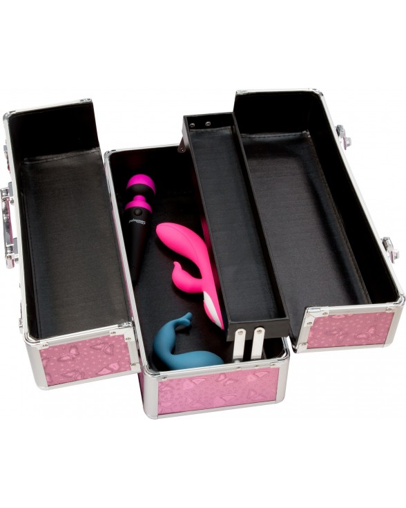 Великий кейс для зберігання секс-іграшок BMS Factory Large Lokable Vibrator Case Pink - 5