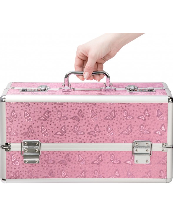 Великий кейс для зберігання секс-іграшок BMS Factory Large Lokable Vibrator Case Pink - 3