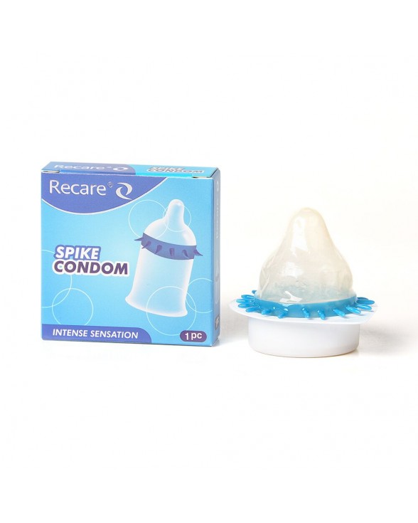 Презерватив с шипами Recare Spike Condom Blue
