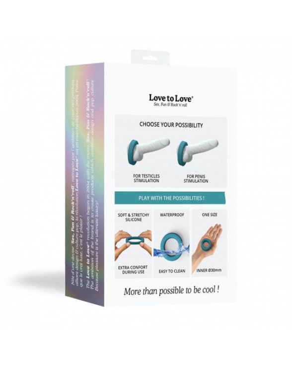 Ерекційне кільце широке Love To Love COOL RING - TEAL ME - 6