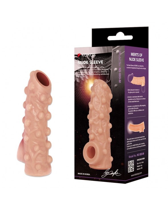 Насадка на член Kokos Nude Sleeve NS 003, розмір S - 1