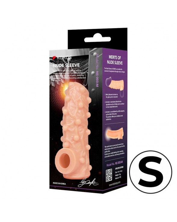 Насадка на член Kokos Nude Sleeve NS 003, розмір S - 2