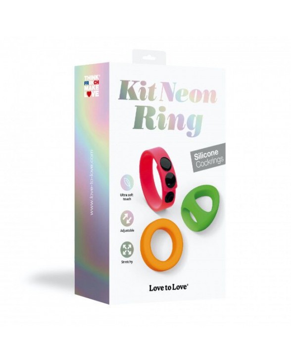 Набір яскравих ерекційних кілець Love to Love NEON RING KIT - 11