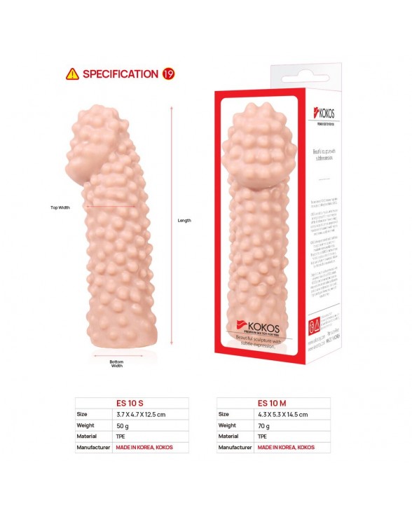 Насадка на член Kokos Extreme Sleeve ES.10 розмір S, потовщувальна - 4
