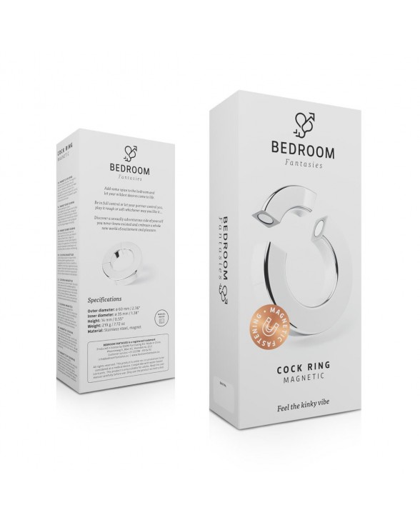 Ерекційне кільце Bedroom Fantasies:Magnetic Cockring - Silver - 2