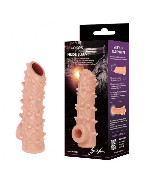 Насадка на член Kokos Nude Sleeve NS 006, розмір S - 1