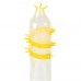 Презерватив с усиками и спиралью шипов Recare Spike Condom Yellow - 1