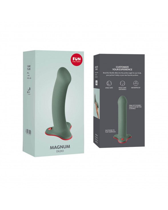 Фалоімітатор Fun Factory MAGNUM, оливковий - 5