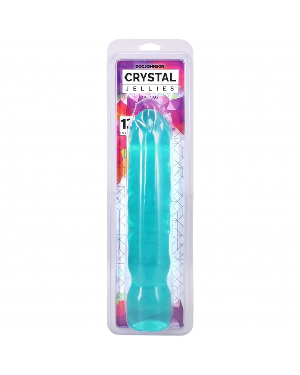Фалоімітатор Doc Johnson Crystal Jellies - 12 Inch Big Boy - Teal - 1