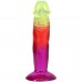 Ділдо Doc Johnson Crystal Jellies - 6.5 Inch Classic Dong - Rainbow - 2