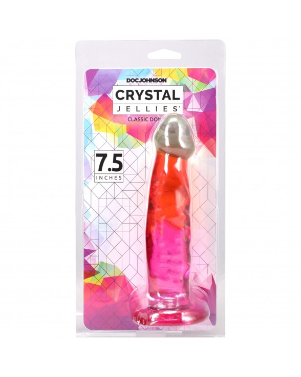 Ділдо Doc Johnson Crystal Jellies - 7.5 Inch Classic Dong - Rainbow - 4