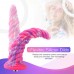 Фантазійний фалоімітатор 10.12″ для секс-машин Hismith Silicone Dildo rose Monster Series, KlicLok - 2