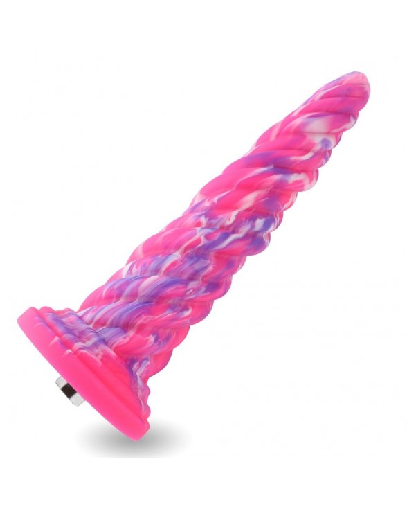 Фантазійний фалоімітатор 10.12″ для секс-машин Hismith Silicone Dildo rose Monster Series, KlicLok