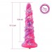 Фантазійний фалоімітатор 10.12″ для секс-машин Hismith Silicone Dildo rose Monster Series, KlicLok - 3