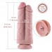 Подвійний дилдо для секс-машин Hismith 8.5″ Two Cocks One Hole Silicone Dildo - 6