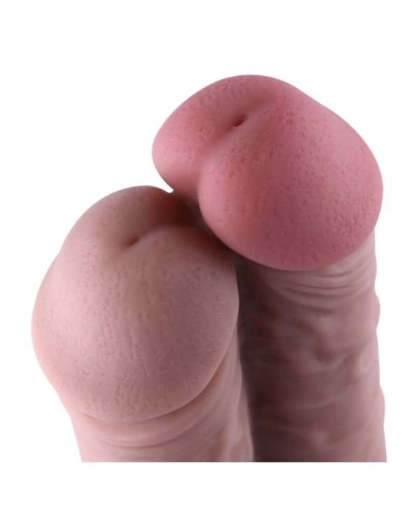 Подвійний дилдо для секс-машин Hismith 8.5″ Two Cocks One Hole Silicone Dildo - 5