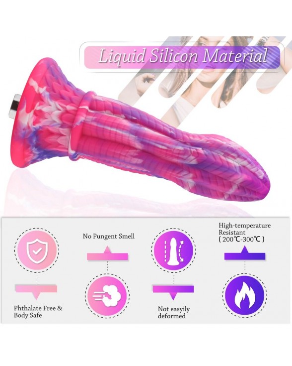 Фалоімітатор для секс-машин Hismith 10.3″ Silicone Monster Dildo Series, система кріплення KlicLok - 3