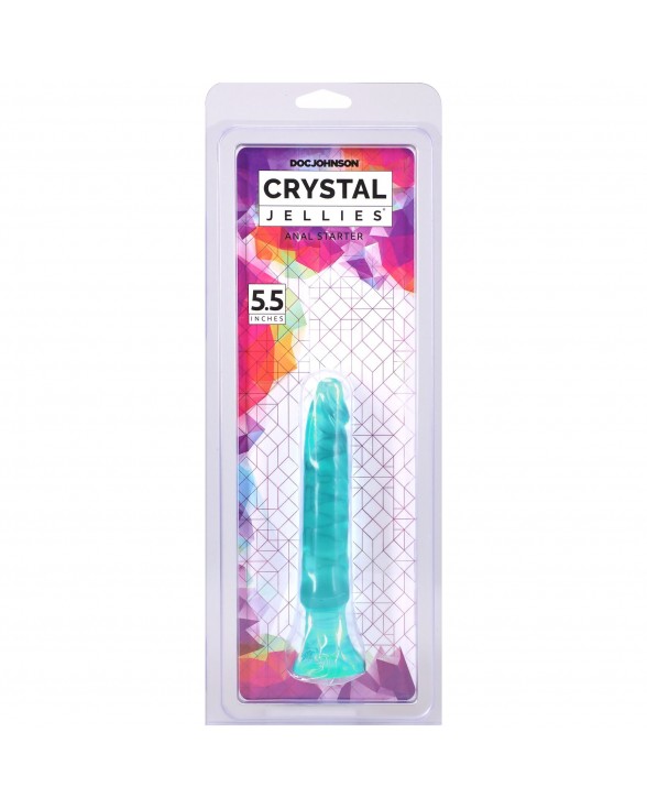 Ділдо Doc Johnson Crystal Jellies - Anal Starter - 5.5 Inches - Teal - 1