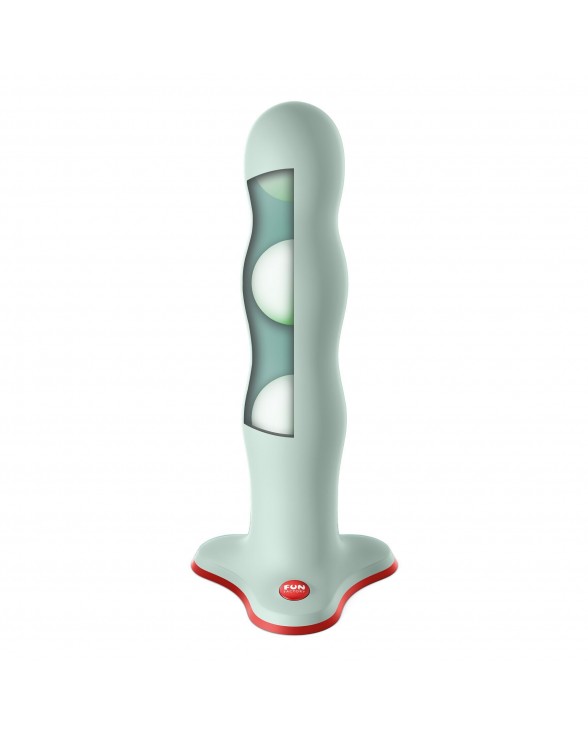 Фаллоимитатор Fun Factory BOUNCER Light Green, шарики внутри, эффект вибрации - 6