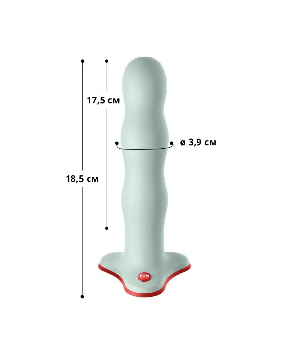 Фаллоимитатор Fun Factory BOUNCER Light Green, шарики внутри, эффект вибрации - 4