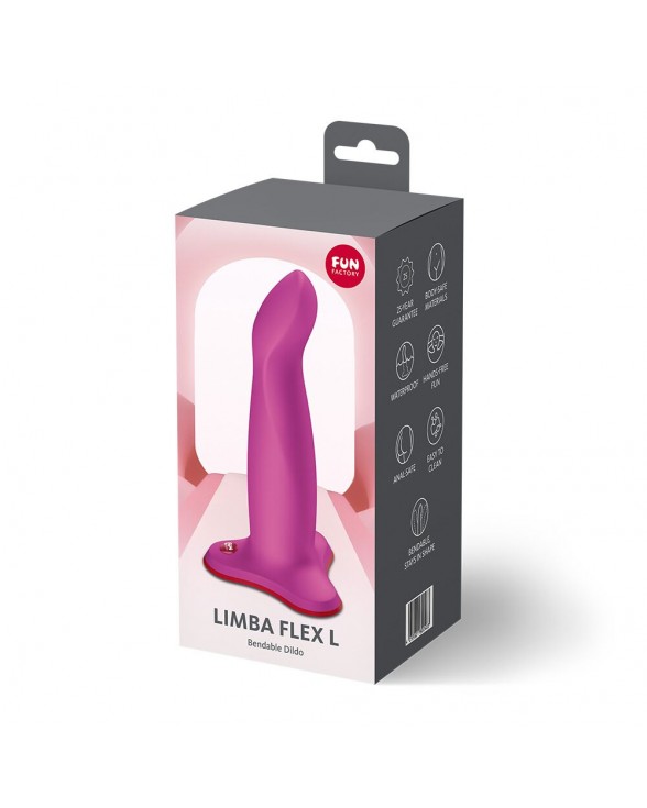 Фалоімітатор Fun Factory LIMBA FLEX L Magenta, гнучкий, з ефектом пам’яті - 4