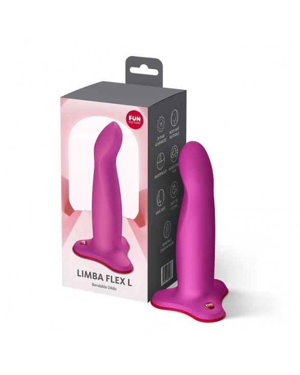 Фалоімітатор Fun Factory LIMBA FLEX L Magenta, гнучкий, з ефектом пам’яті - 3