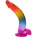 Фаллоимитатор Doc Johnson Crystal Jellies - 9.5 Inch Dildo - Rainbow - 1