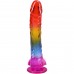 Фаллоимитатор Doc Johnson Crystal Jellies - 9.5 Inch Dildo - Rainbow - 3