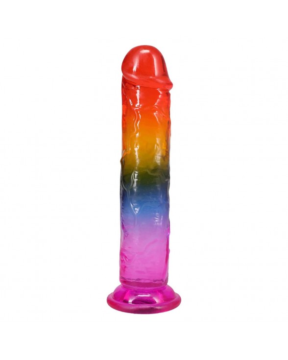 Ділдо Doc Johnson Crystal Jellies - 7.5 Inch Dong - Rainbow - 1