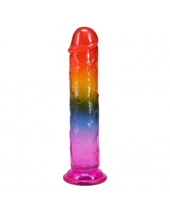 Ділдо Doc Johnson Crystal Jellies - 7.5 Inch Dong - Rainbow - 2