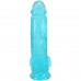 Фаллоимитатор Doc Johnson Crystal Jellies - 8 Inch Realistic Cock with Balls- Teal - 2
