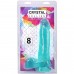 Фаллоимитатор Doc Johnson Crystal Jellies - 8 Inch Realistic Cock with Balls- Teal - 3
