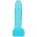 Фаллоимитатор Doc Johnson Crystal Jellies - 8 Inch Realistic Cock with Balls- Teal - 1