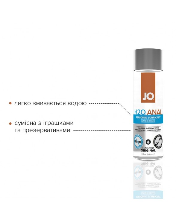 Анальная смазка System JO ANAL H2O - ORIGINAL (240 мл) - 2