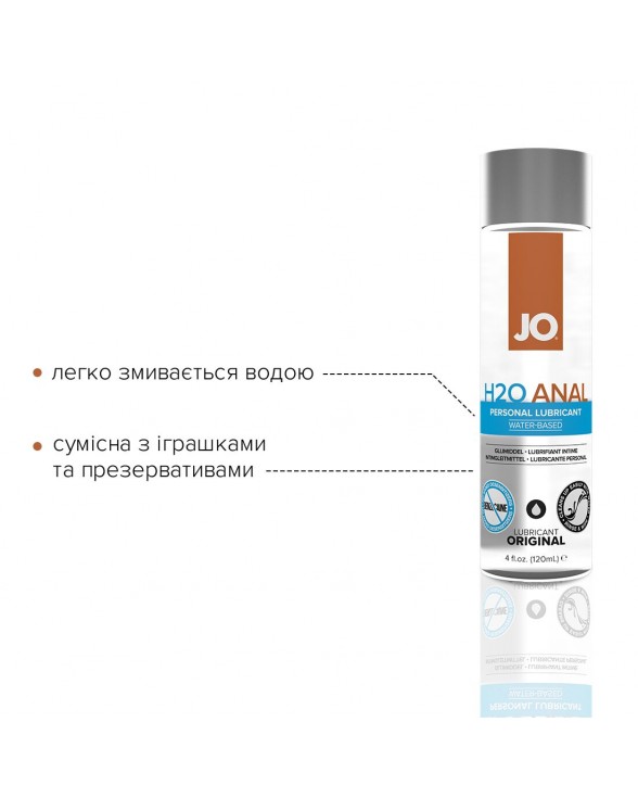 Анальная смазка на водной основе System JO ANAL H2O - ORIGINAL (120 мл) - 2