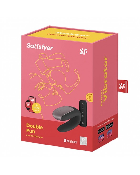 Смартвібратор для пар Satisfyer Double Fun (Black) з пультом ДК - 4