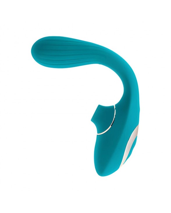 Вибратор S Pleasures Dual Suction - Turquoise