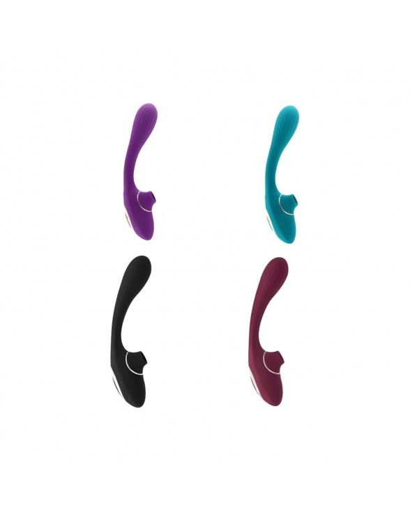 Вибратор S Pleasures Dual Suction - Turquoise - 5