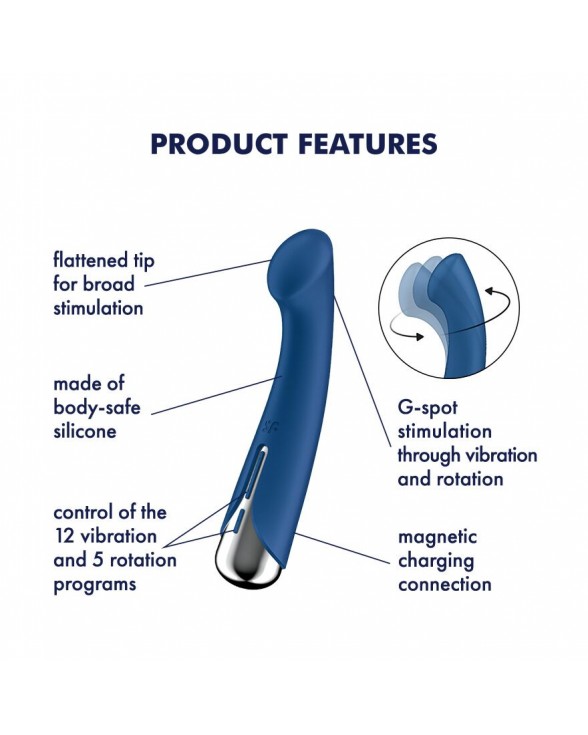 Вібратор для точки G Satisfyer Spinning G-Spot 1 Blue - 6
