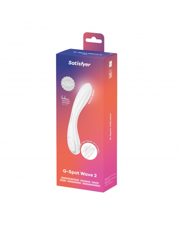 Вибратор Satisfyer G-Spot Wave 2 White, имитирует прикосновение пальца - 4