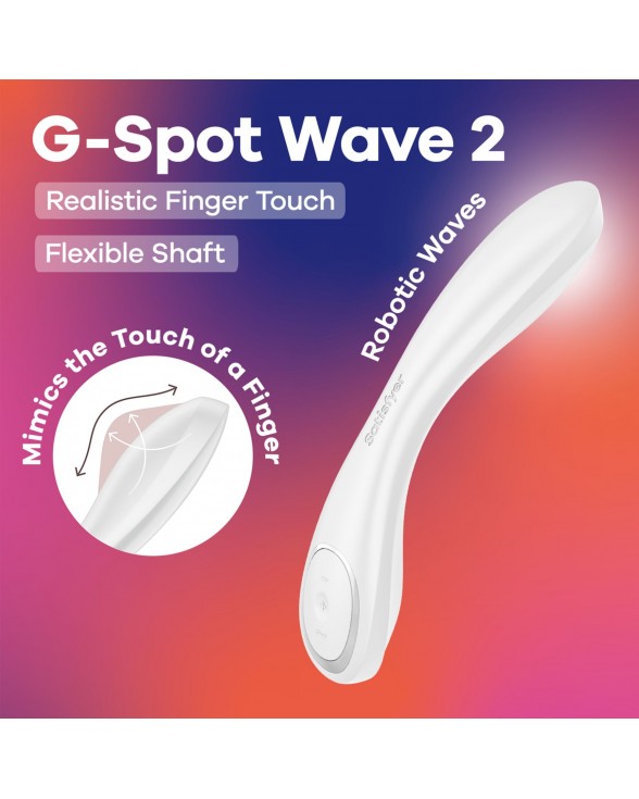 Вибратор Satisfyer G-Spot Wave 2 White, имитирует прикосновение пальца - 5