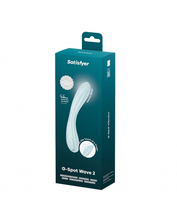 Вібратор Satisfyer G-Spot Wave 2 Ice Blue, імітує доторкання пальця - 4