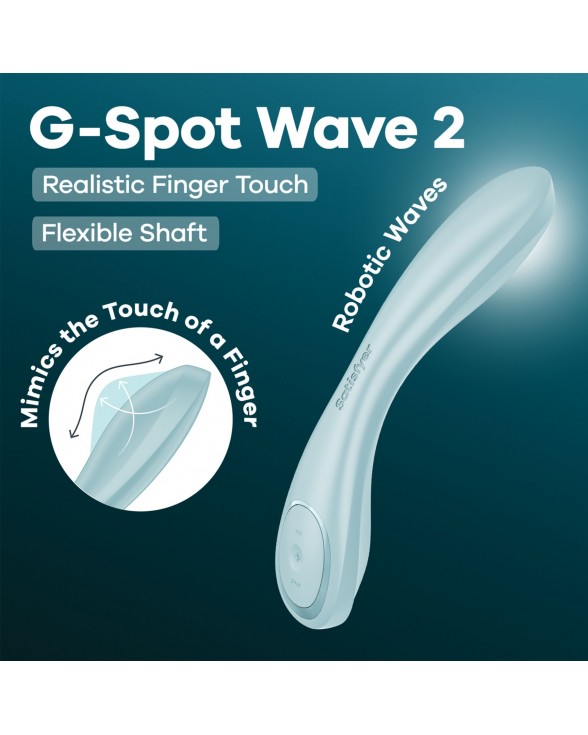 Вібратор Satisfyer G-Spot Wave 2 Ice Blue, імітує доторкання пальця - 5