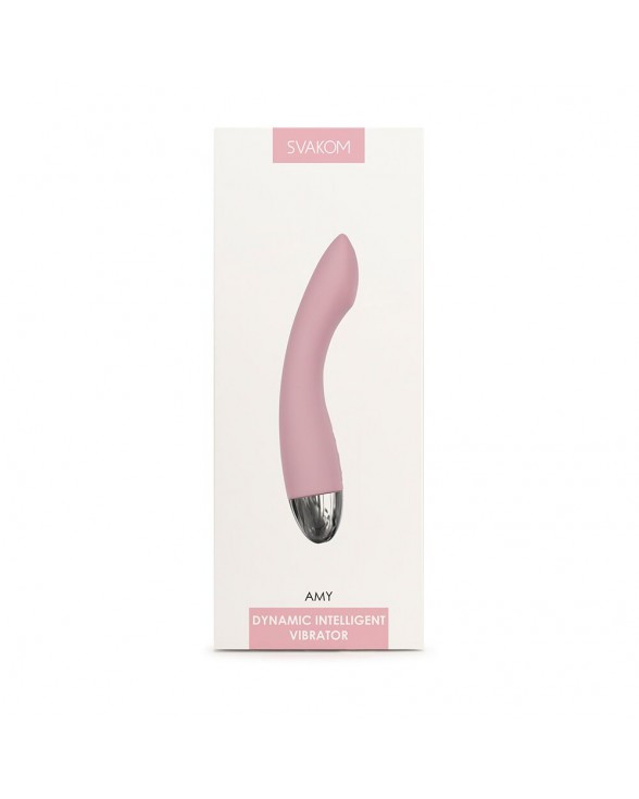 Вібратор для точки G з інтелектуальним режимом Svakom Amy Pale Pink - 7