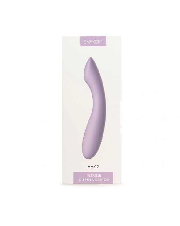 Вибратор для точки G с интеллектуальным режимом Svakom Amy 2 Pastel Lilac - 6