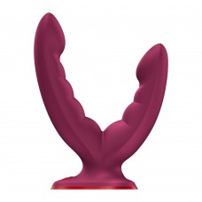 Подвійний фалоімітатор Fun Factory RYDE Wine Red, гнучкі стовбури