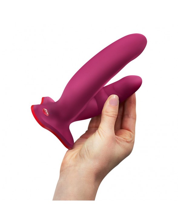 Подвійний фалоімітатор Fun Factory RYDE Wine Red, гнучкі стовбури - 3