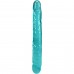 Фалоімітатор двосторонній Doc Johnson Crystal Jellies 12" Jr. Double Dong Teal
