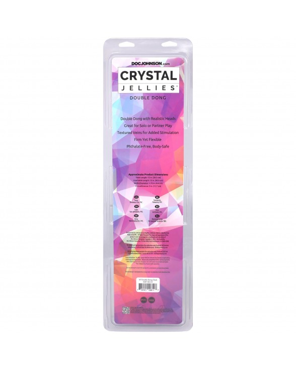 Фалоімітатор двосторонній Doc Johnson Crystal Jellies Double Dong - 2