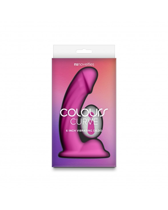 Ділдо з вібрацією NS Novelties Colours - Curve - Vibrating - 6" Dildo - Pink - 2